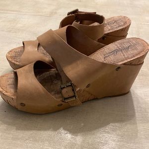 Lucky Brand cork wedges. Size 9